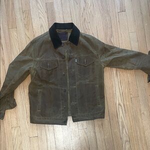 Levi's/Filson collaboration tan tin canvas Jacket with dark brown Collar